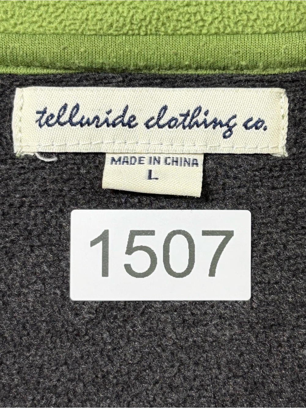 Telluride Green Full-Zip Fleece Jacket (L) - Picture 7 of 7